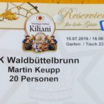2. Männermannschaft auf dem Kiliani Volksfest 2016 in Würzburg